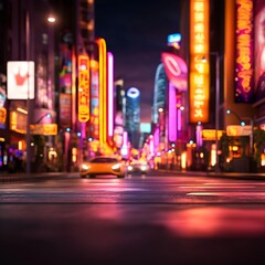 neon lights futuristic city background artistic