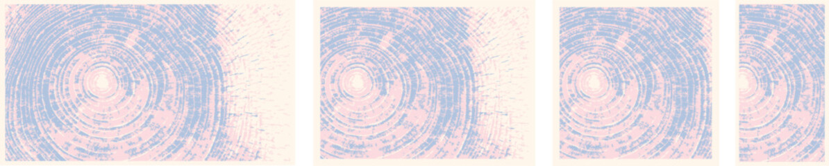 Vector Wood Grain Ring Prints Set – Cross-Section Tree Trunk Backgrounds for Cards and Banners