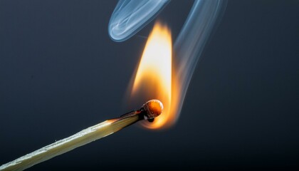 Matchstick sparking into flame