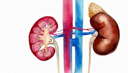  kidney disease Remove kidney stones. 3d illustration