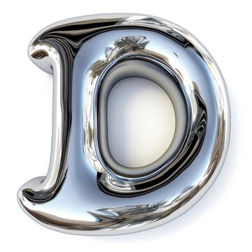 Alphabet D letter silver accessories appliance.