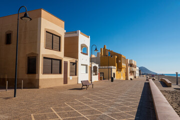 Uferpromenade Costa Miramar in Cabo de Gata, Provinz Almería, Autonome Gemeinschaft Andalusien,...