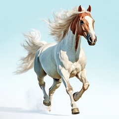 Fototapeta premium running horse flowing mane illustration