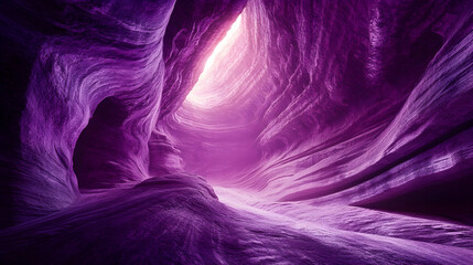 Fototapeta premium Majestic purple canyon with sunlight illumination