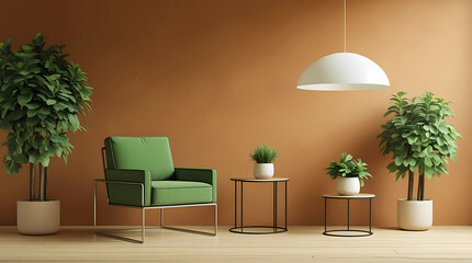 A minimalist interior design style featuring a cozy, modern living room setting.