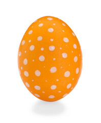 Happy Easter. Bright painted egg isolated on white