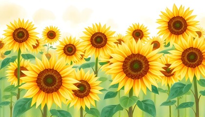 Fototapeta premium sunflower field in summer