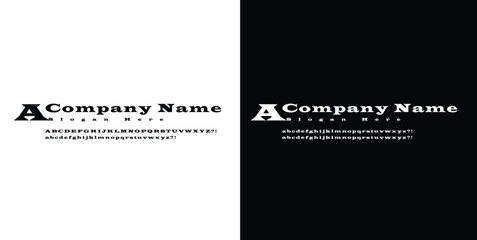 Minimalist Business Logo and Elegant Serif Font Vector for Branding and Identity