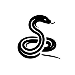 Black snake in abstract design