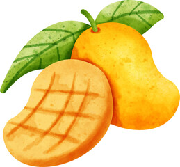 watercolor mango