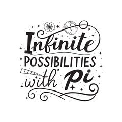 Obraz premium Pi Day T-shirt Design SVG