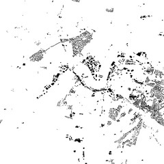 Fototapeta premium Buildings map of Rochester Great Britain