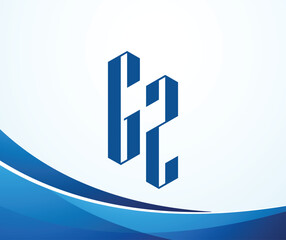 GZ letter logo design template elements. Modern abstract digital alphabet letter logo. Vector illustration. New Modern logo.