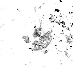 Buildings map of Evesham Great Britain