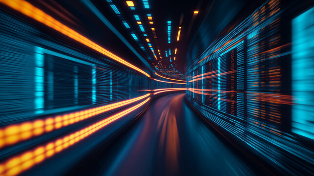 abstract tunnel with motion