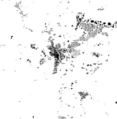 Buildings map of Worcester Great Britain
