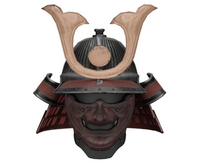 3d rendering samurai helmet