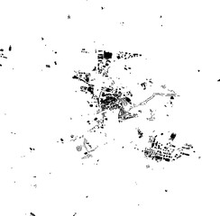 Buildings map of Hereford Great Britain
