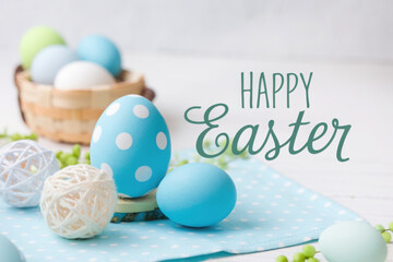 Happy Easter. Congratulatory easter background.
