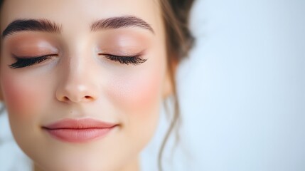 Fototapeta premium A woman with long lashes