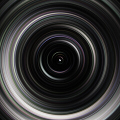 Colorful radial motion effect. Abstract rounded background. Color curves and sphere.