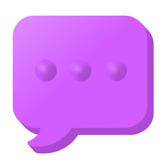 chat bubble icon, 3d bubble, purple speech bubble isolated on white, speech bubble on white, speech bubble png, purple speech bubble icon, bubble text, bubble speech png, bubble speech sticker