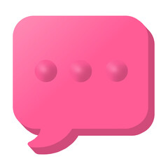 chat box icon, 3d bubble, pink speech bubble isolated on white, speech bubble on white, speech bubble png, pink speech bubble icon, bubble text, bubble speech png, bubble speech sticker, pink element