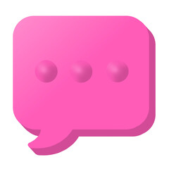 speech bubble icon, pink speech bubble icon, chat bubble icon, chat icon on a white background, 3d bubble, pink speech bubble isolated on white, speech bubble on white, speech bubble png, talk, chat