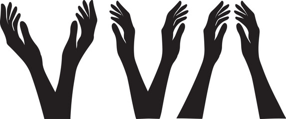 two hands reaching out to each other, black and white