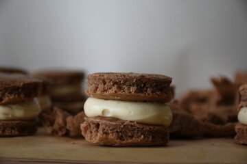 Chocolate  Cookie with Vanilla Cream Filling