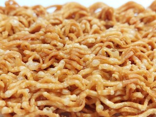 noodles on white background