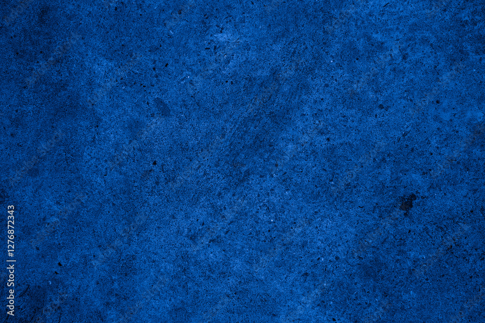 Poster Old wall pattern texture cement blue dark abstract  blue color design are light with black gradient background.
