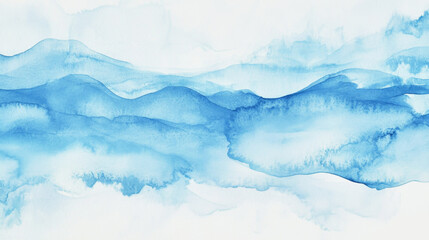 Soft blue watercolor strokes create a serene and calming backdrop for artistic projects