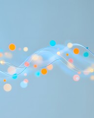 Soft pastel colored graph with a string of lights creating an attractive visual display