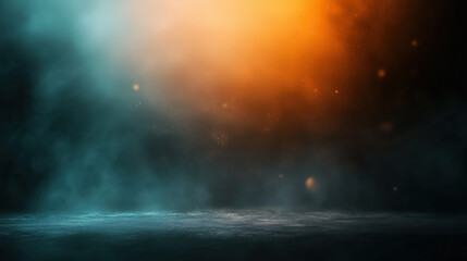 Abstract light spots on dark surface with copy space. Background design.