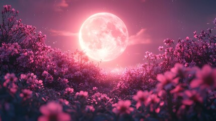 Soft pink moon