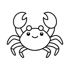 Fototapeta premium cartoon crab on white background