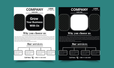 Corporate Business flyer, abstract business Leaflet Flyer vector design presentation layout a4 size