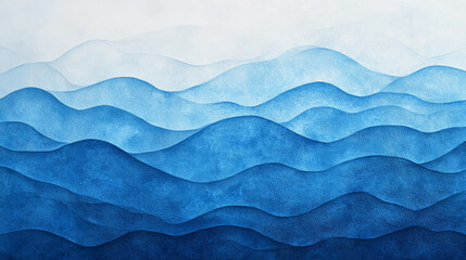 Obraz premium Blend of gentle blue waves creating a serene and dreamy background for a calm atmosphere