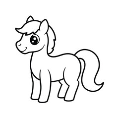 Obraz premium vector illustration of a horse