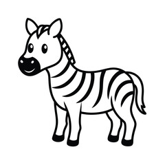 vector illustration of a zebra