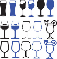 Create a silhouette vector cup
