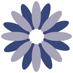 Flower clip art design on plain white transparent isolated background for card, shirt, hoodie, sweatshirt, apparel, tag, mug, icon, poster or badge