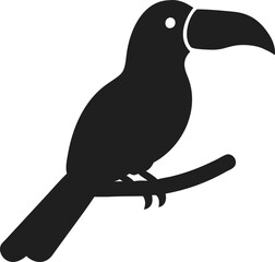 Download Toucan Silhouette Vector Icon – Crisp & Professional.
