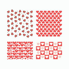 seamless pattern with hearts