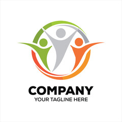 people logo design and business theme for vector image. monogram logo design for entrepreneur and business identity.
