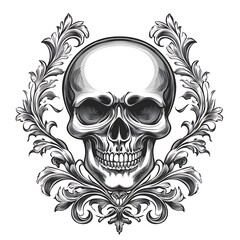 Fototapeta premium Ornate Skull Graphic Design