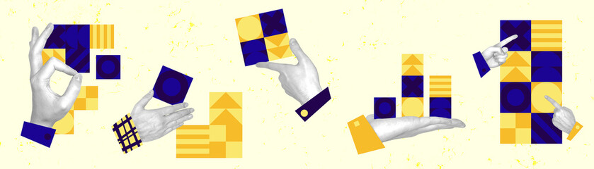 Bauhaus Hands Art Abstract Business Background