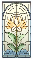 Lotus art shape glass.