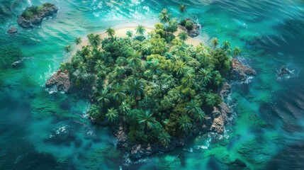 A stunning underwater coral reef ecosystem teeming with marine life, featuring colorful corals, exotic fish, and crystal-clear water illuminated by sunlight streaming from above.